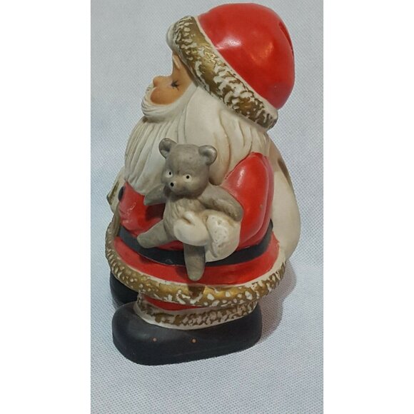 Vintage Santa Claus Christmas Holiday Homco Decor Made In Taiwan Piggy Bank - Picture 3 of 9